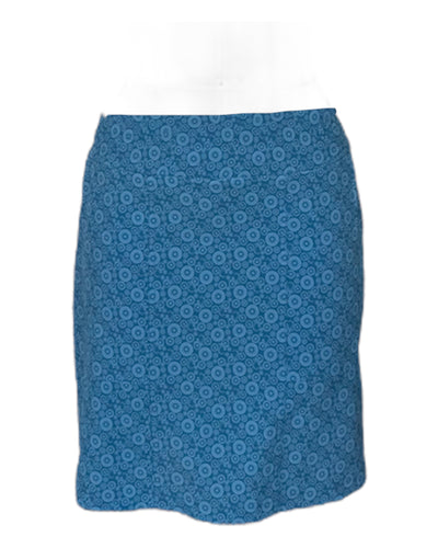 Pratique jupe-culotte imprimé bleu pour femme, Idéale pour le voyage, la randonnée.