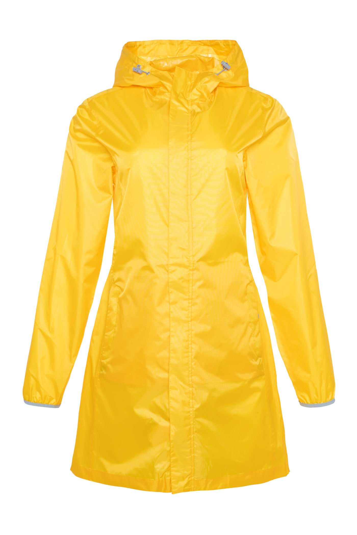 Un imperméable long jaune  pour femme